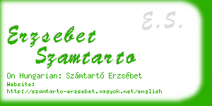 erzsebet szamtarto business card